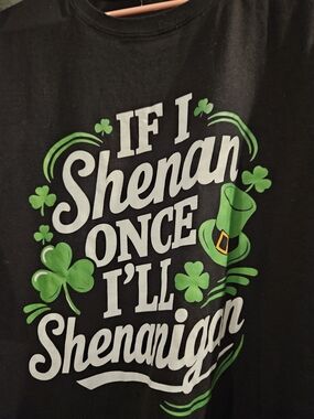 St. Patrick's Shenanigan Graphic Tee - Black & Green